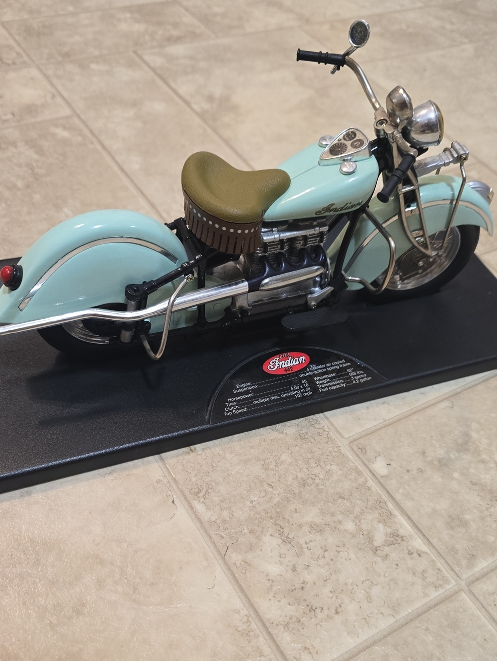1942 Indian Motorcycle #442 1:6 Model Motorcycle